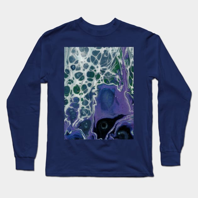 Lace, Moss and Violet Long Sleeve T-Shirt by Orphean Designs